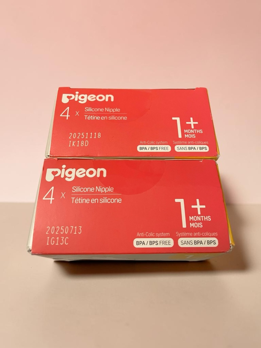 Pigeon Silicone Nipple x 8 with Latch-On Line, 1+ Months